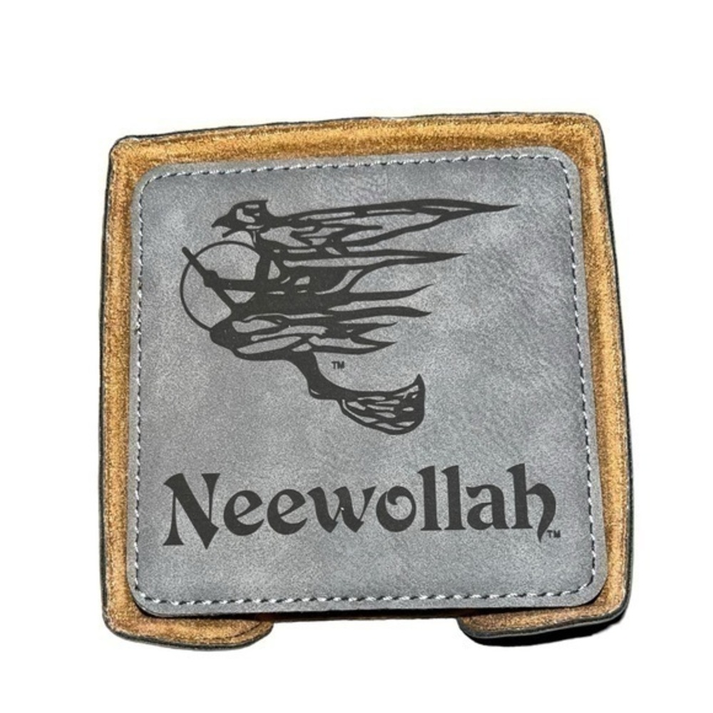 Neewollah Leather Coasters 6 Count